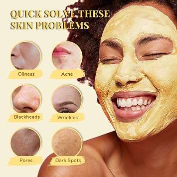 ANAiRUi Face Mask Gift Set for Christmas 70g*3, Turmeric Clay Mask - Green Tea Clay Face Mask - Dead Sea Minerals Mud Mask, Stocking Stuffers for Women &Teen Girl