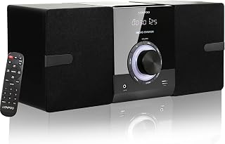 LONPOO LP-886 30W Compact Stereo Shelf System with CD Player, Bluetooth 5.3, FM Radio, USB, AUX, DSP-Tech & Remote for Crisp Home Audio