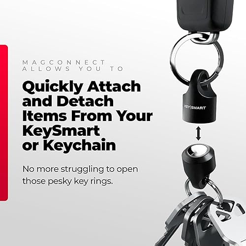 Miniatura 2 de KeySmart MagConnect - Llavero magnético para bolso, llaveros para llaves de coche, llavero desmontable de liberación rápida