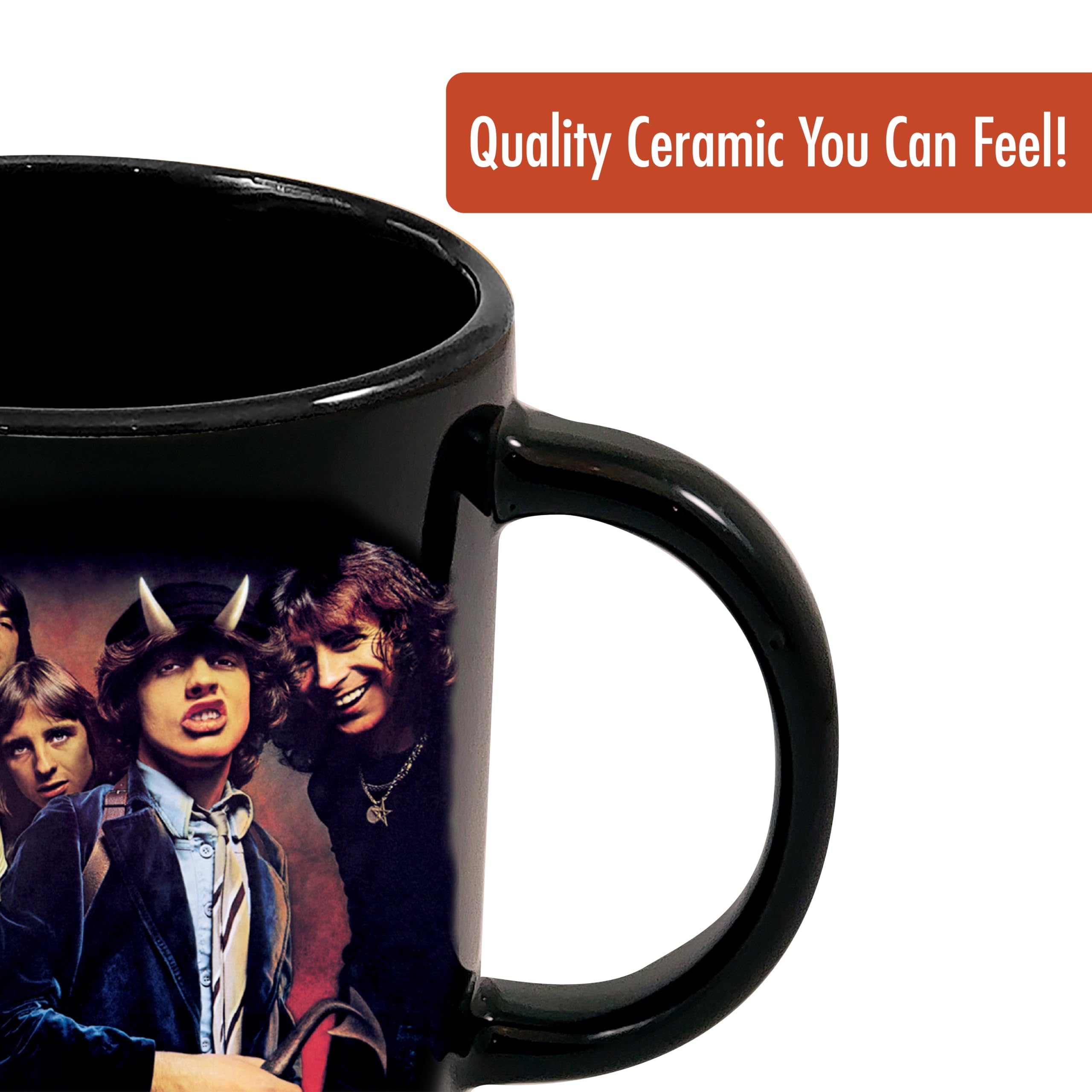 Amazon.com | ICUP AC/DC Highway to Hell Ceramic 20 oz Black Cappuccino  Ceramic Mug: Coffee Cups & Mugs