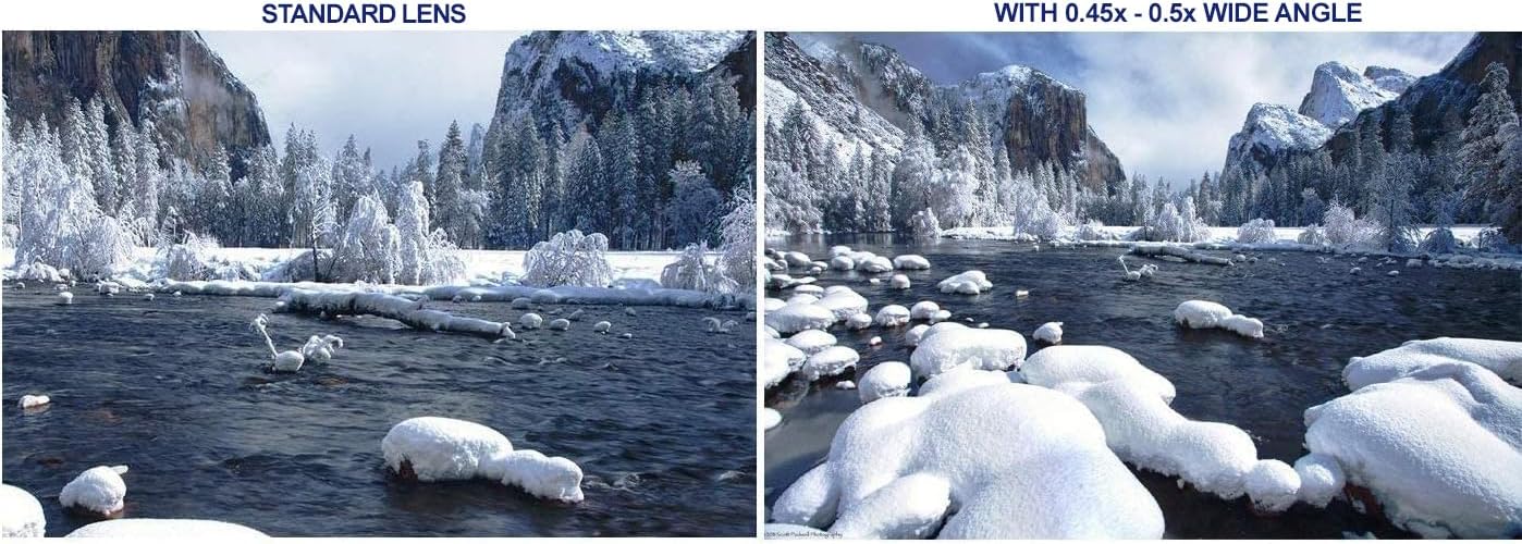 Wide Angle Lens for Vlogging (0.45x-0.5X) Compatible with Sony ZV-1, ZV-1 II, RX100 VI, VII, Zostuic DC101, DC101Y & More (Includes Lens Adapter)