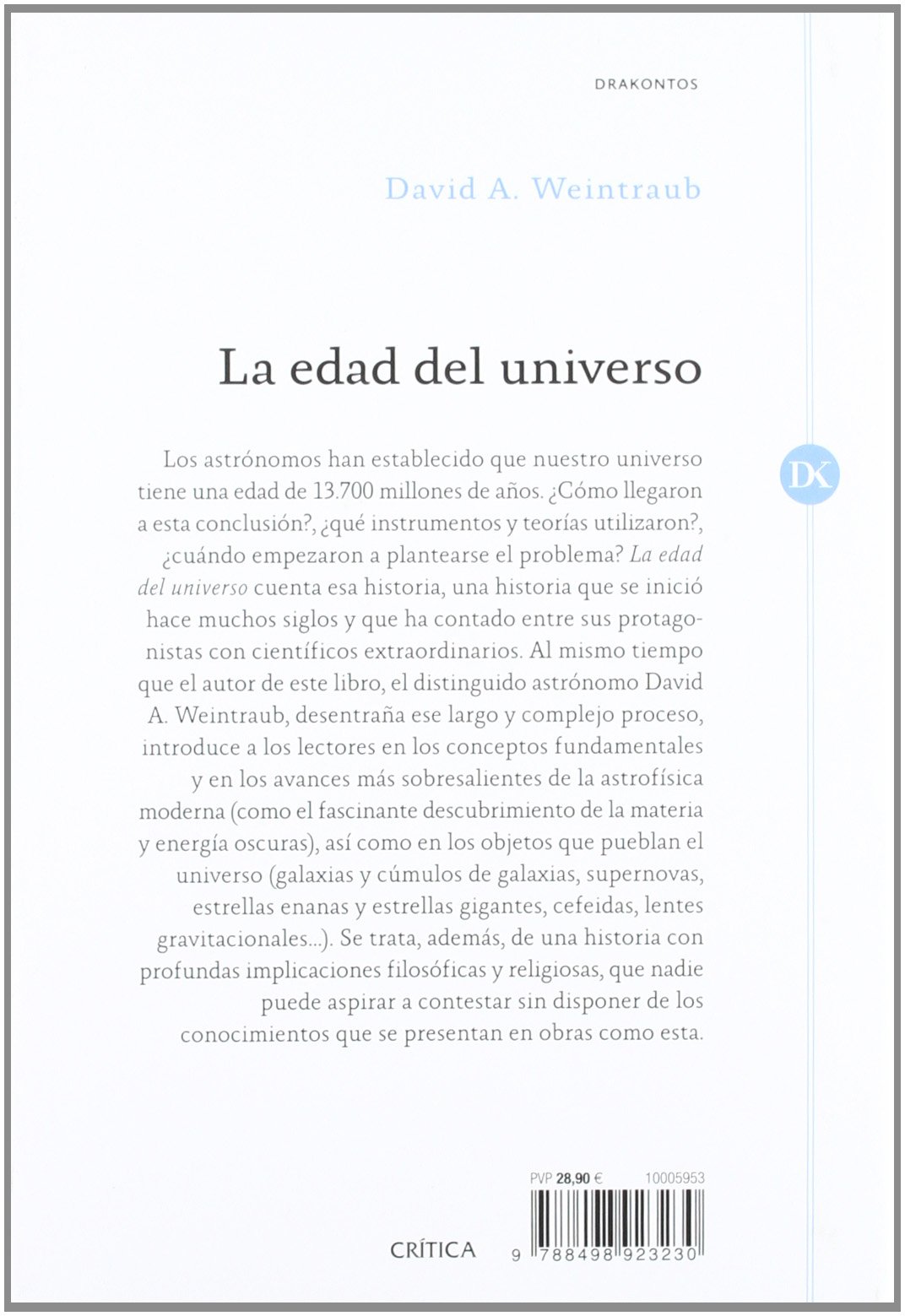 La edad del universo (Drakontos)