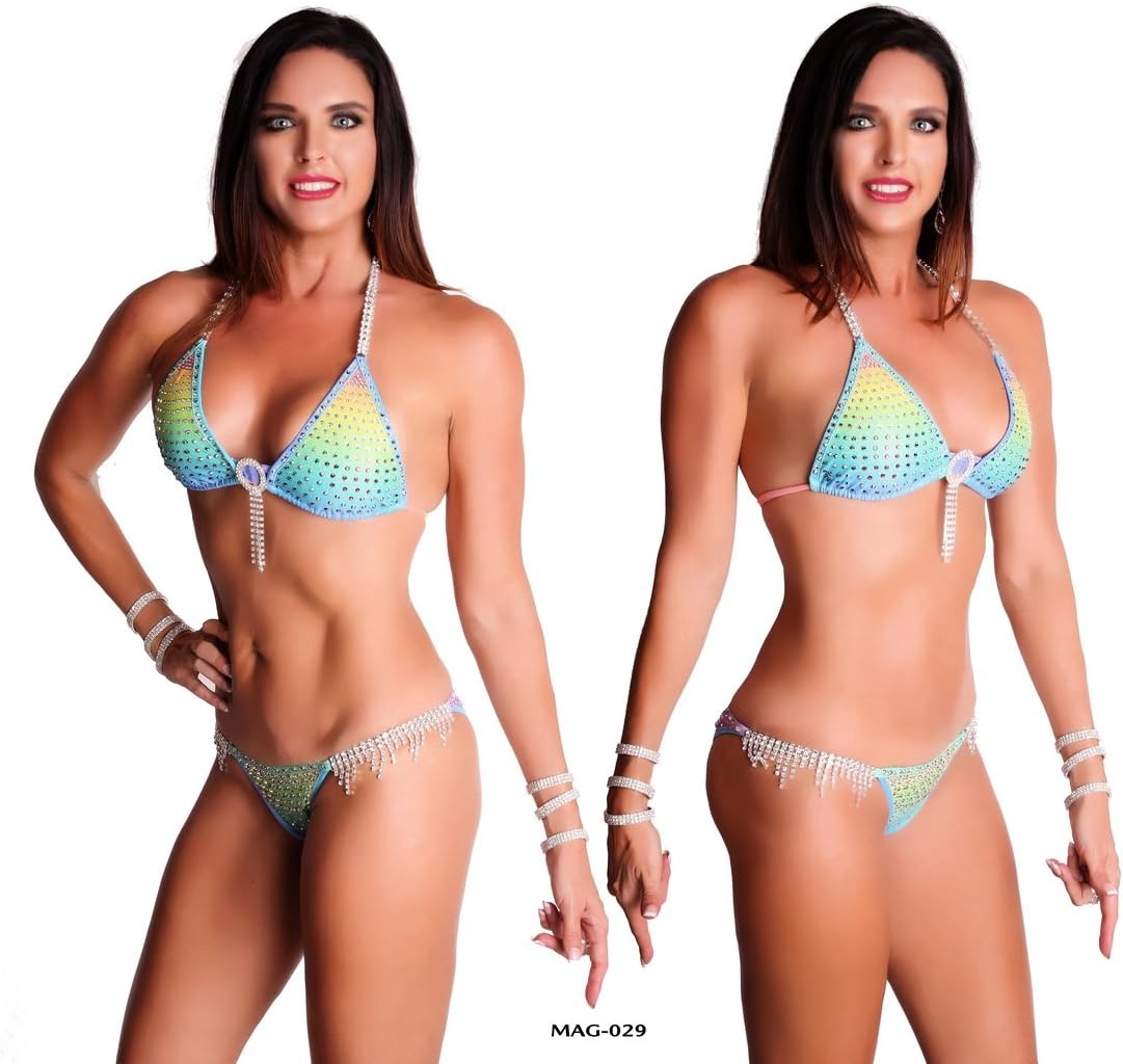 Elegantfitt Competition Bikini Suit wtih 5 Connectors and Swarovski Imitation Crystals