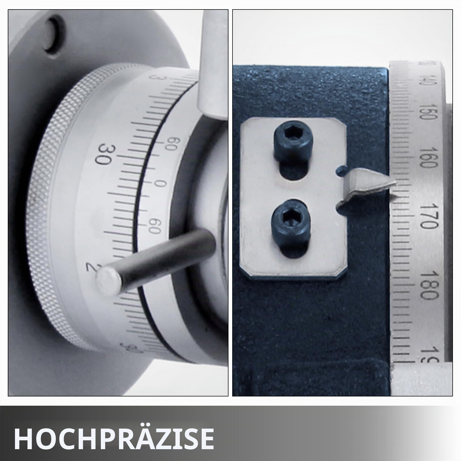 VEVOR Trennkopf, 150 mm, 4 Schlitze, horizontaler vertikaler Indexierkopf, HT200 Gussfräsen, semi-universelles Set mit Präzisionsskala-Resetting Zifferblatt und flexiblem Handrad für