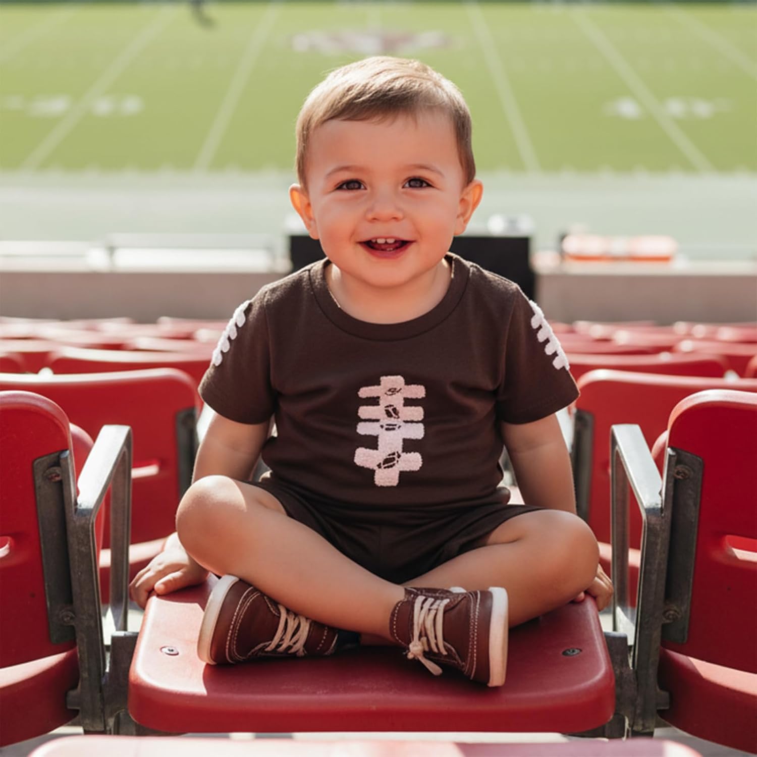 Giraropa Baby Boy Clothes Baseball Pattern Short Sleeve Infant Boy Outfits Striped Shorts Toddler Boy Summer Clothes 2pcs - Image 5