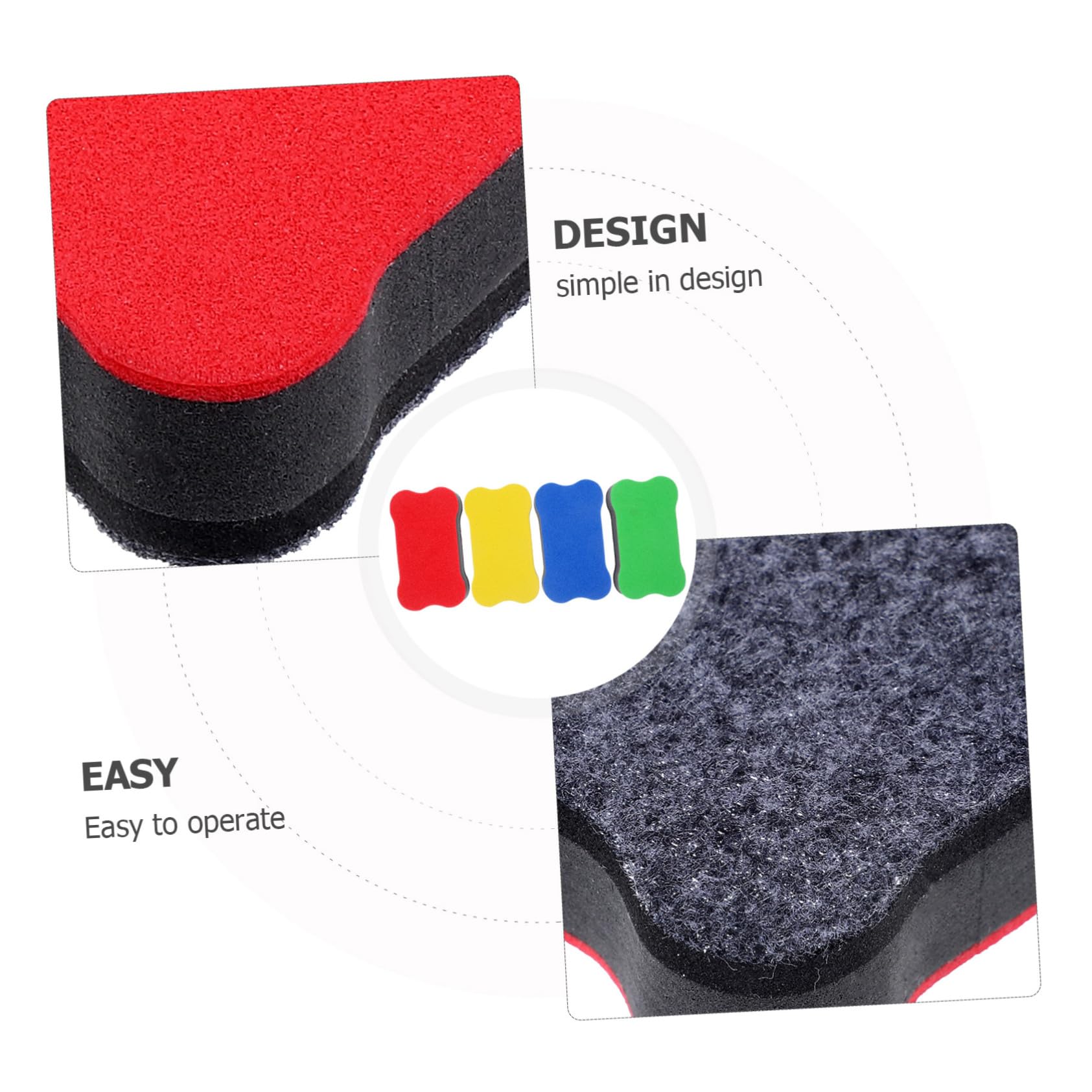 Artibetter 5 Set Gomma Cancellabile Cartoleria Salviette Secche Asse Pulire Gomme Da Cancellare Per Matite Bianco Cancellino Cancellini Per Lavagne Bianche Piccole Gomme Eva Pezzi*5