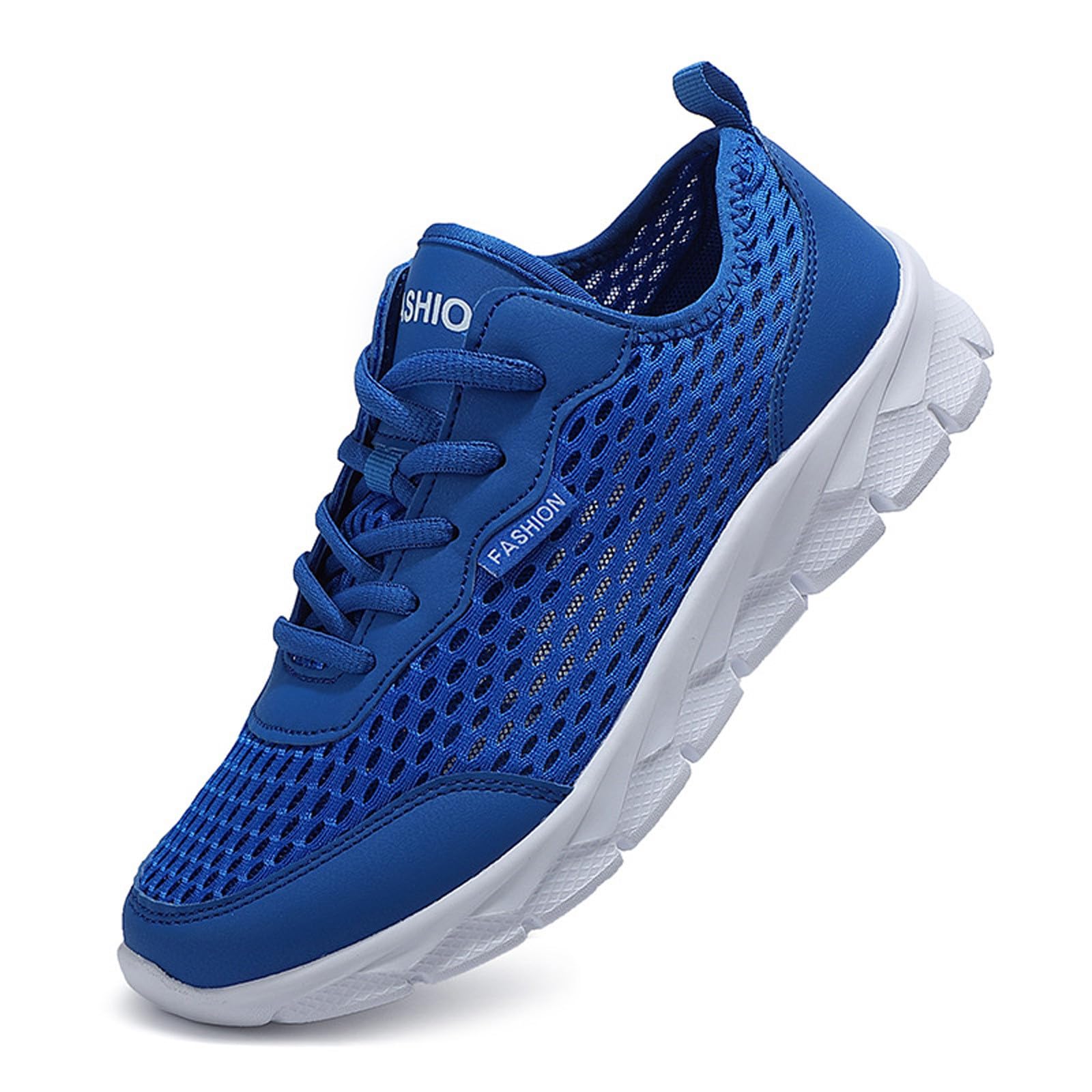 Herren Sportschuhe Freizeit mit Mesh Männer Leichte Atmungsaktive Mesh Schuhe Laufschuhe Mesh Schuhe Schnüren Große Größe Casual Turnschuhe Atmungsaktiv Sportschuhe für Walking