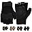 FIORETTO Fingerless Gloves for Airsoft Shooting Half Finger Hunting Hiking Cycling Driving Motorcycle Climbing Work Gloves Black XX-Large