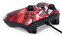 Vista 6 de PowerA Enhanced Wired Controller for Xbox Series X S - Red Camo, gamepad, wired video game controller, gaming controller, works with Xbox One Arco