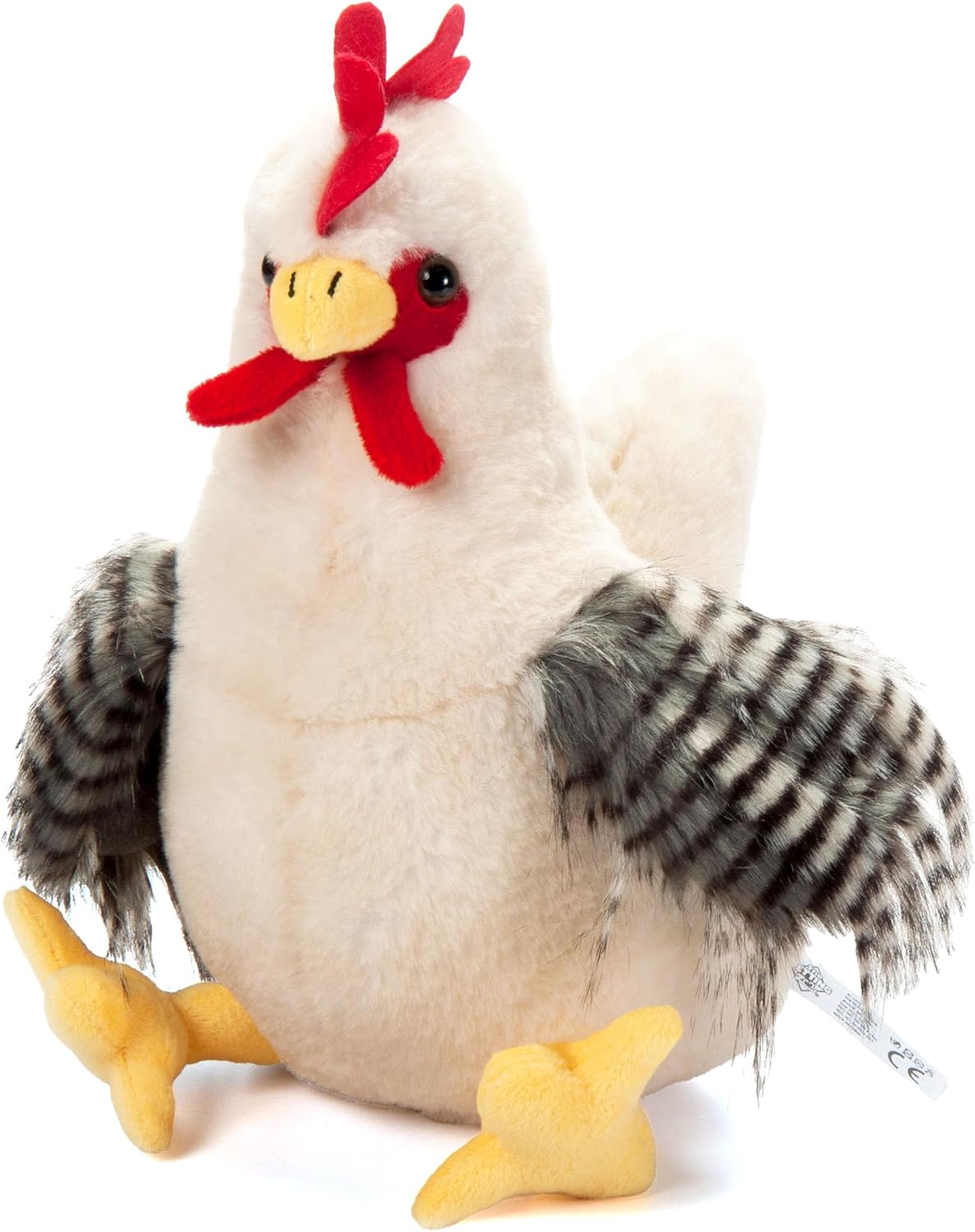 The Petting Zoo Chicken Stuffed Animal Plushie, Gifts for Kids, Wild Onez Barnyard Animals, White Chicken Plush Toy, 12 inches