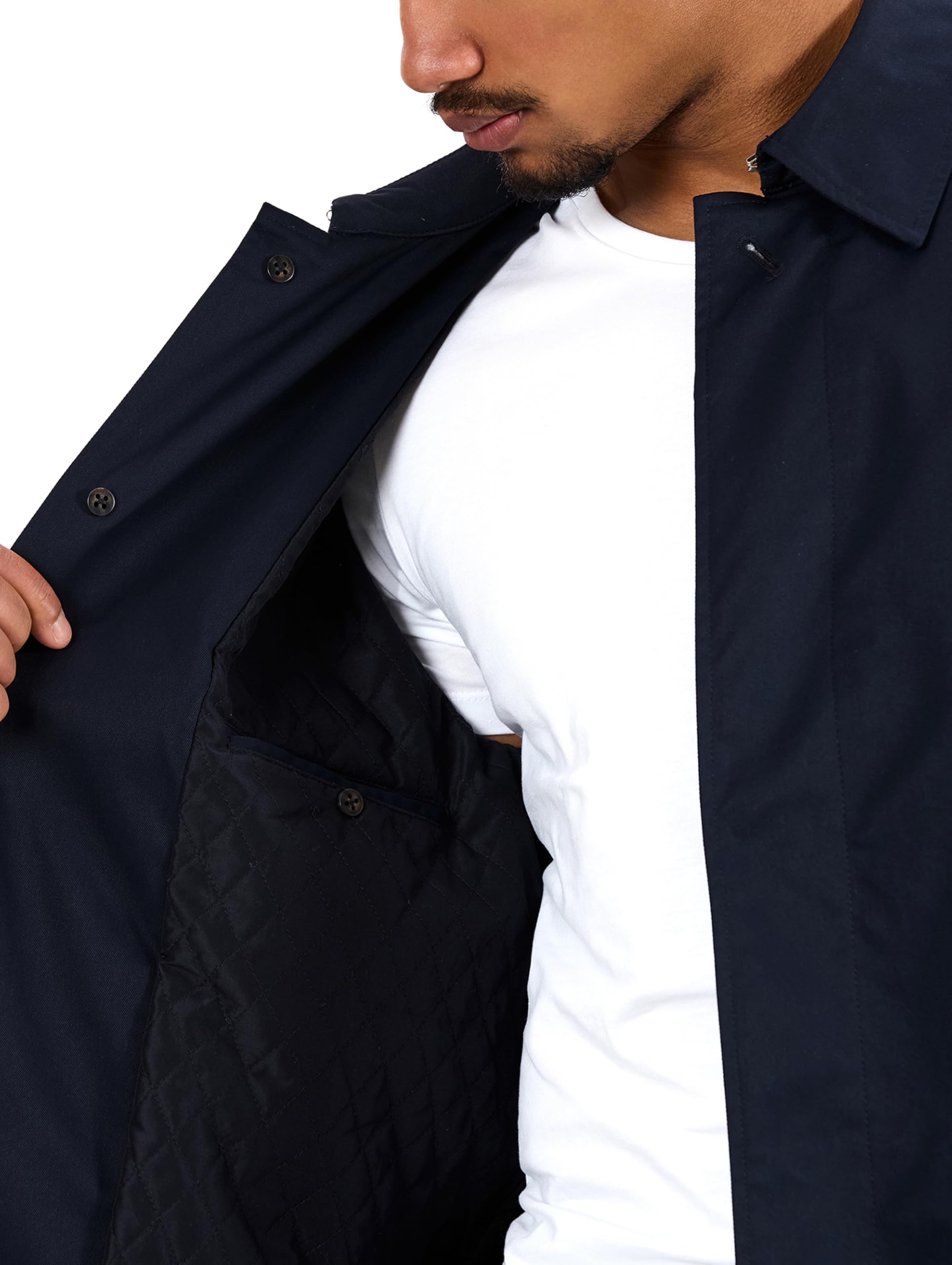 Redbridge Cappotto corto con abbottonatura e colletto, elegante cappotto per la primavera e l'autunno, per business e Smart Casual