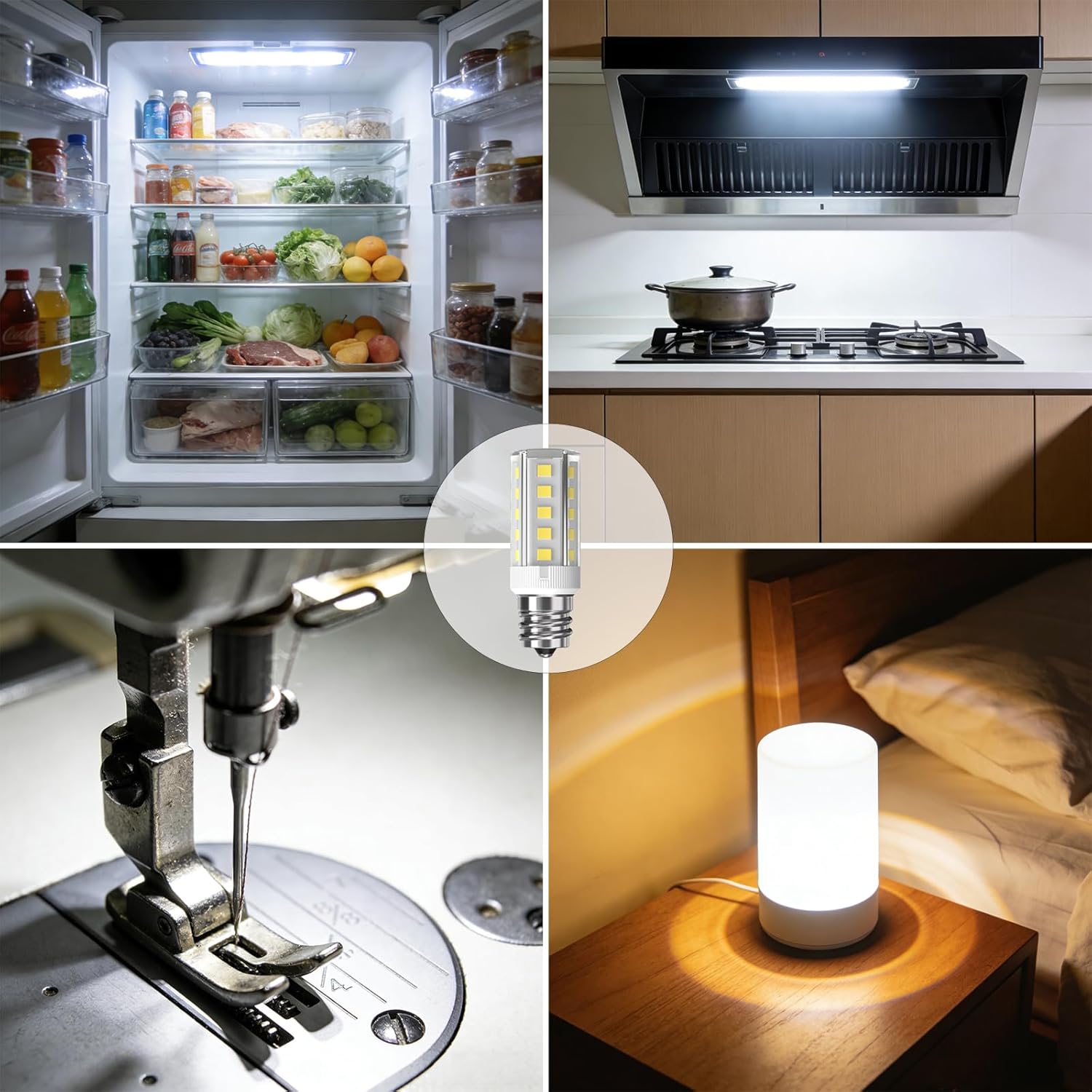 GARTO Dryer Light Bulb 120V 10W 25W Equivalent WE05X20431 WP22002263 Appliance LED Bulbs E12 5W 6000K White for Dryer Drum,Water Ice Dispenser,Refrigerators,Display Bulb-2pack.