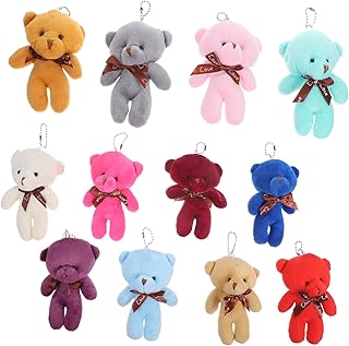 12 Pçs Chaveiro De Urso De Pelúcia Bichinhos De Pelúcia Chaveiros A Granel Mini Chaveiro Urso Lembrancinhas De Festa Chaveiro De Formatura Urso Mini Ursinho De Pelúcia