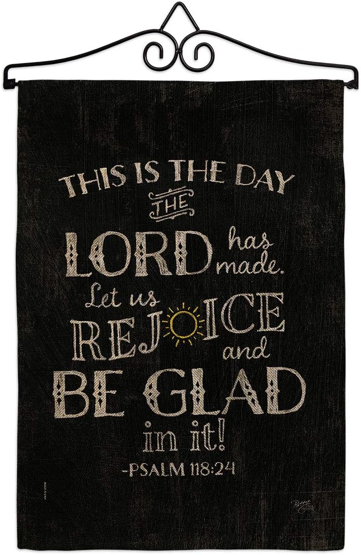 Lord Has Made Garden Flag Set Wall Hanger Religious Bible Verses Bless Faith Thank Hope Pray Christian Religion Small Decorative Gift Yard House Banner Double-Sided In USA 13 X 18.5