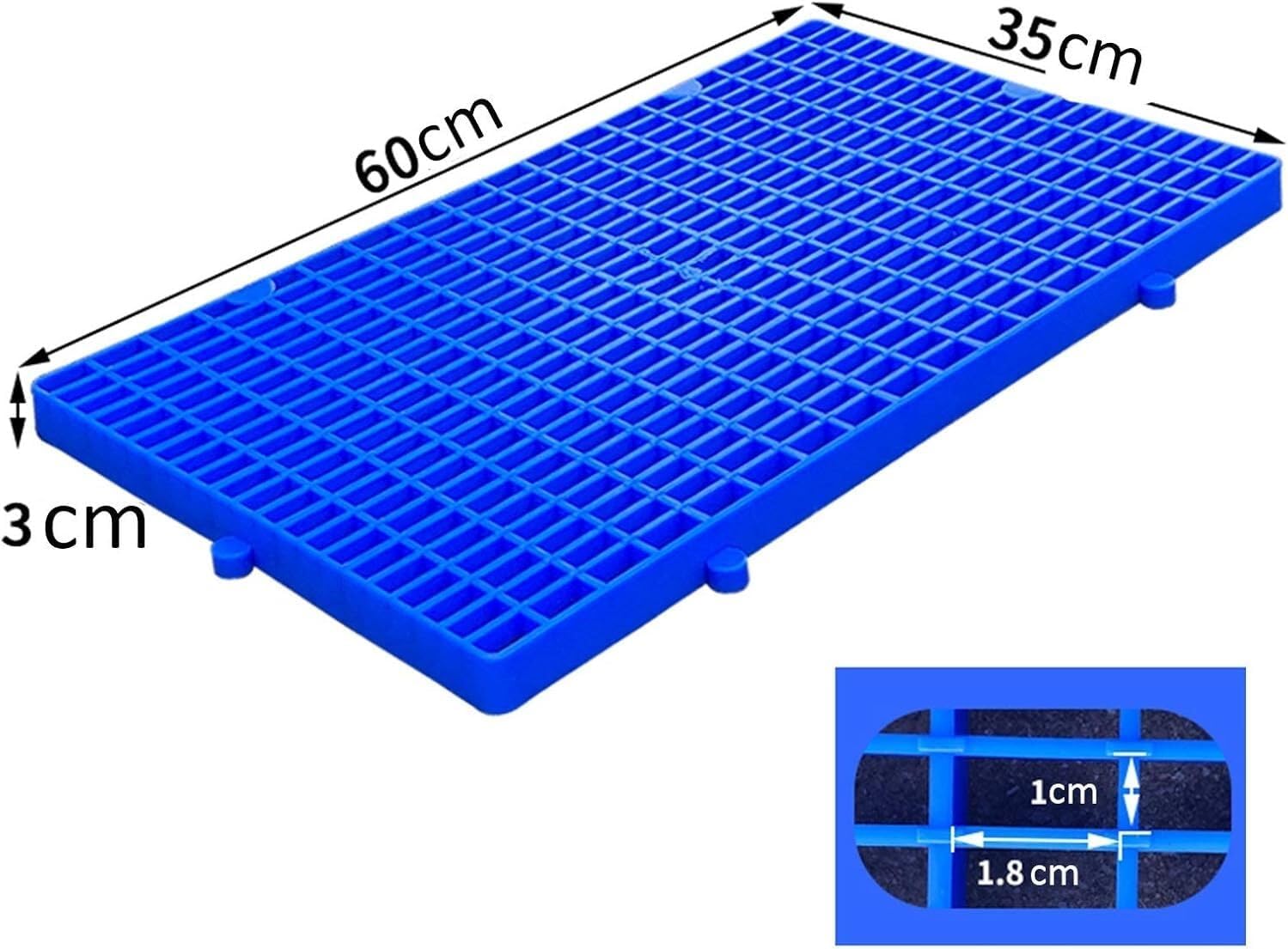 LNNW Lightweight Plastic Pallets, Cargo Storage Racks, Warehouse Floor Small Racks, Combination Plastic Grid Pad, Easy Stacking Floor Pallets for Garage Supermarket Basement