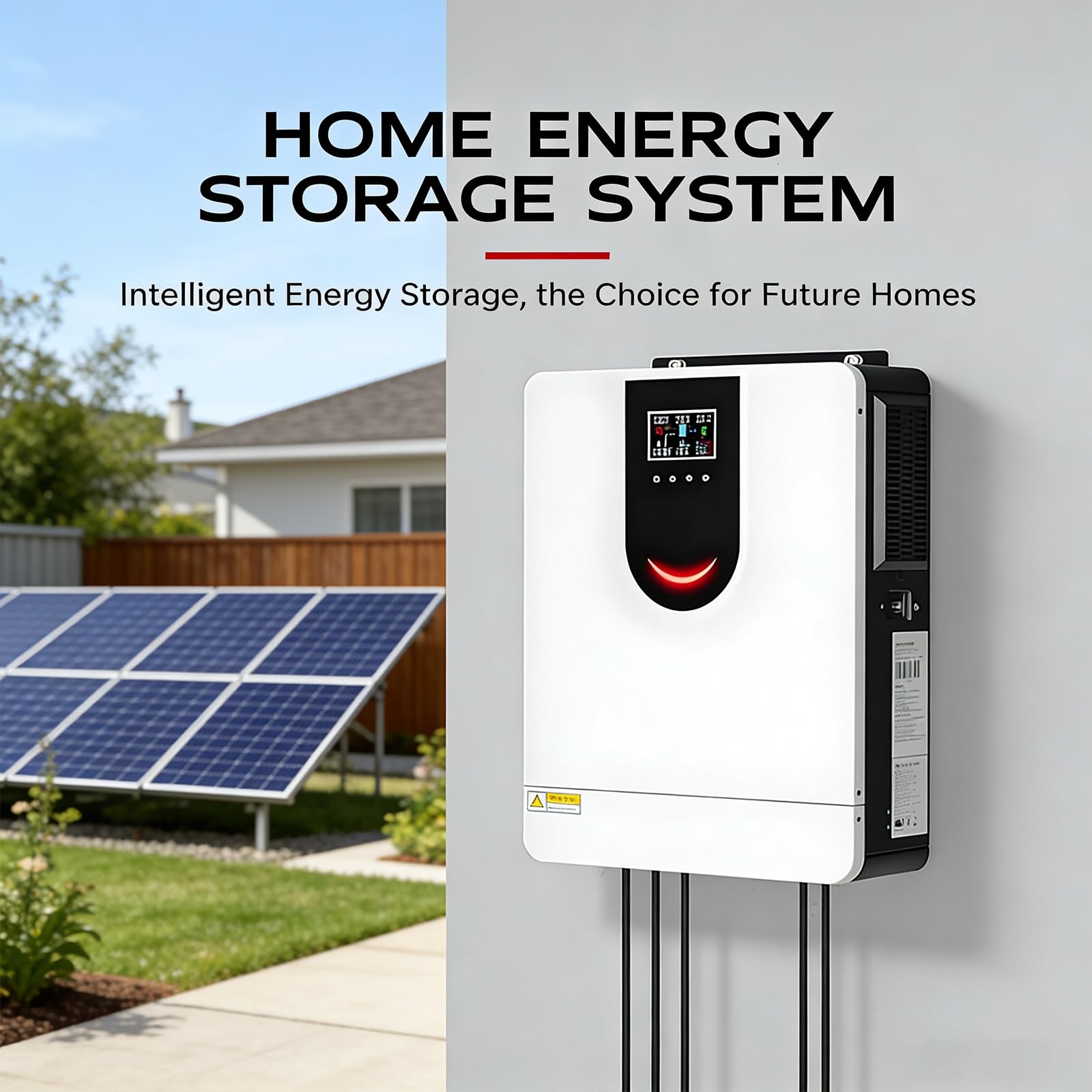 Hybrid Solar Inverter (1.0-10.2KW), 12V 24V 48V Pure Sine Wave Inverter, Off Grid Hybrid Inverter Charger, LCD Display, with 40/80/120/160A MPPT Solar Charge Controller(1.0KW/12V)