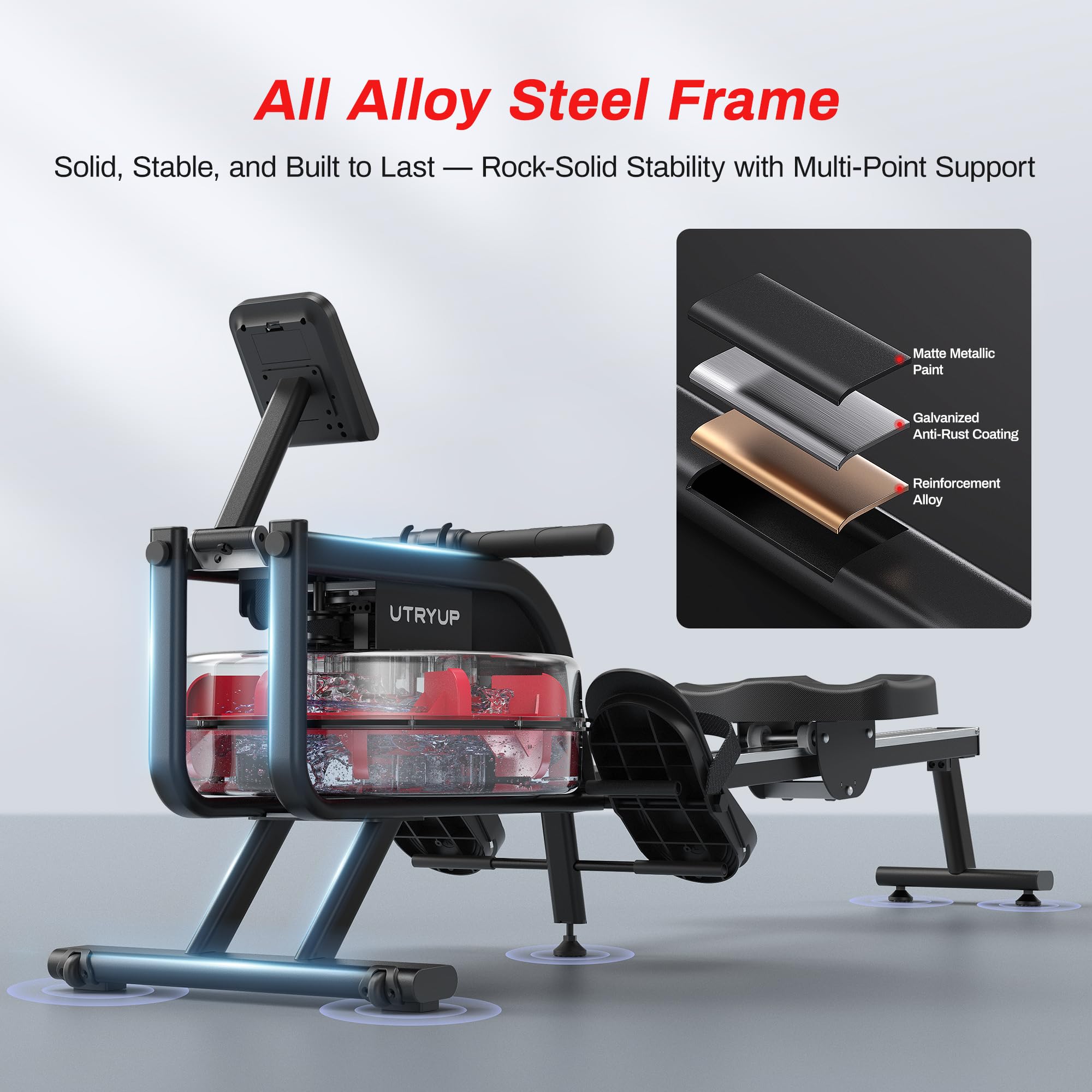 Up Rise Rowing Machine Snapklik.com : UTRYUP Water Rowing Machines For Home, Water Rower Machine