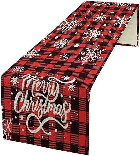 Miniatura 40 de Camino de mesa floral bohemio retro de los años 70, hippie de verano, Groovy Floral Power Impreso, camino de mesa de lino para el hogar, cocina,