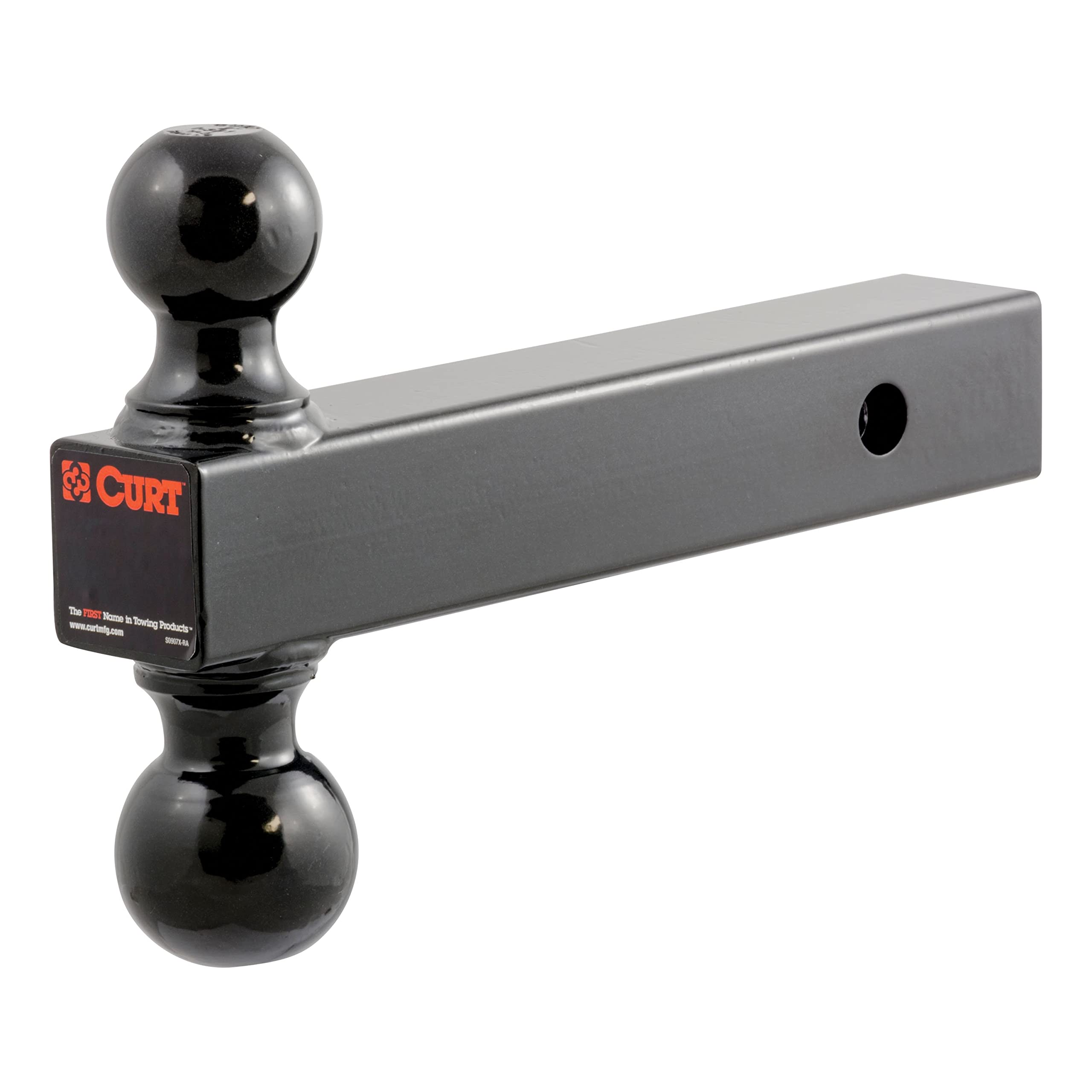 CURT 45660 Multi-Ball Trailer Hitch Ball Mount, 2, 2-5/16-Inch Balls, Fits 2-Inch Receiver, 10,000 lbs