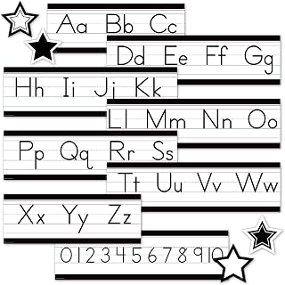 Teacher Created Resources Black and White Alphabet Line Mini Bulletin Board (TCR6807)