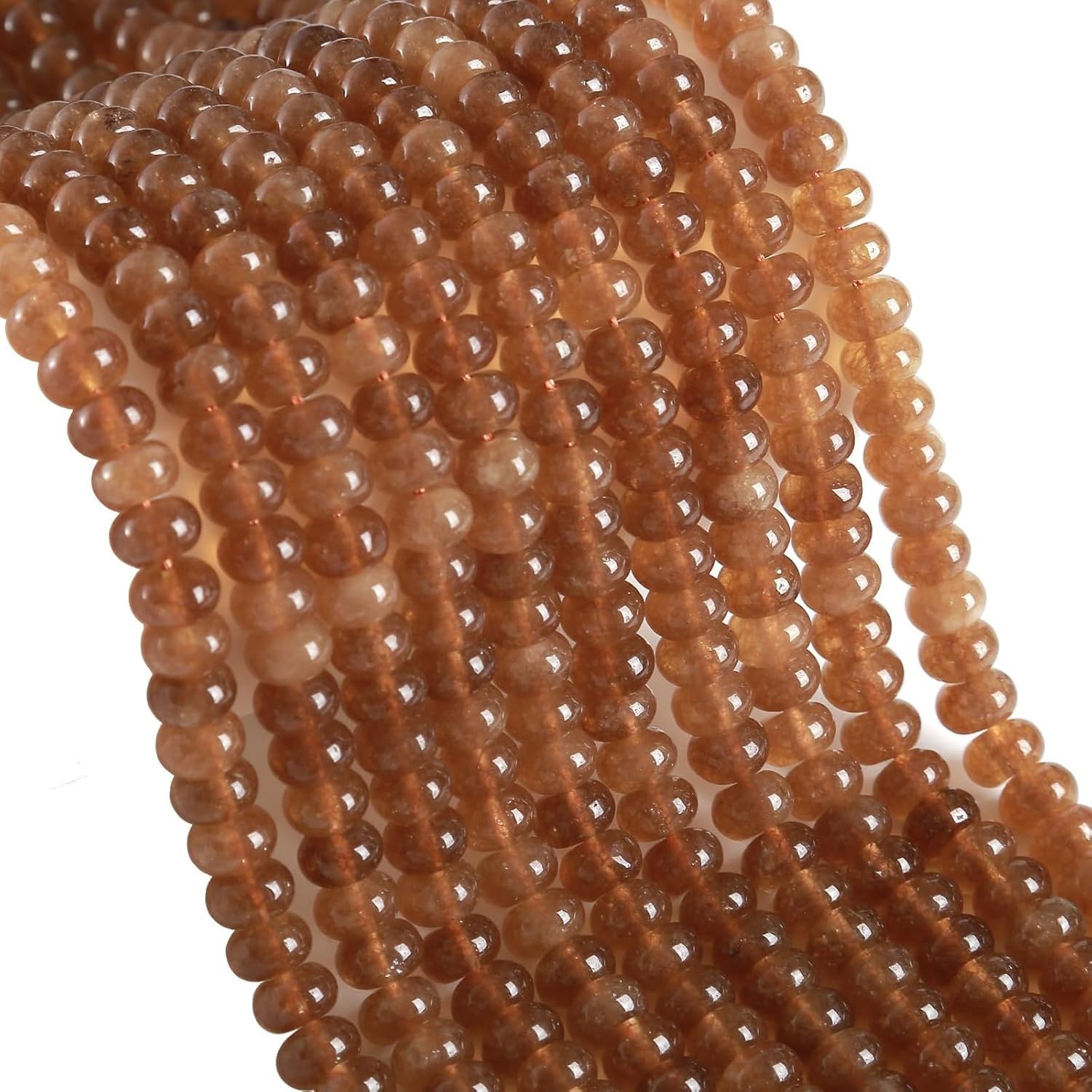 76 sztuk naturalnego jadeitu jasnozielonego 5x8mm abakus koraliki luzem do tworzenia biżuterii DIY bransoletka naszyjnik, Jasnozłoty turmalin, Dysk liczybnia 5x8mm