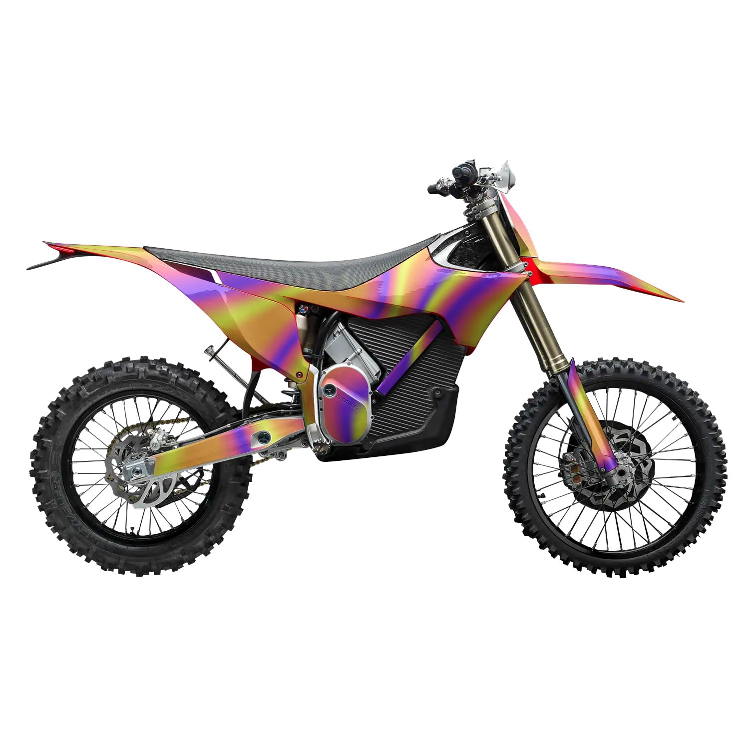 Stark Varg MX 2023-2025 Graphics Kit Wrap - Melted Stripes - Varg MX Skin - Premium 3M Vinyl Protective Wrap Decal Cover - Easy to Apply | Crafted in The USA by MightySkins