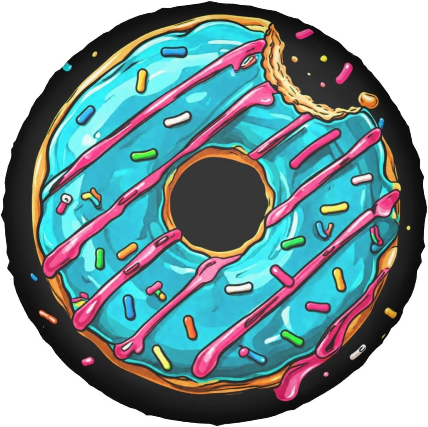 Spare Tire Cover，Camper Spare Tire Cover Waterproof Sun Protection for Jeep Trailer Camper RV SUV Wheel Covers，Donut：14 inch