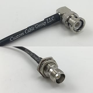 6 feet RG58 BNC MALE ANGLE to TNC FEMALE BULKHEAD Pigtail Jumper RF coaxial cable 50ohm Quick USA Shipping