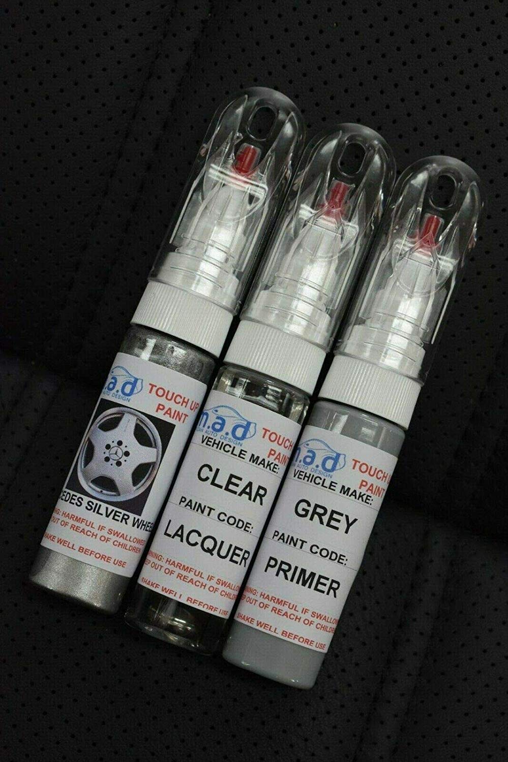 Mercedes Alloy Wheel Touch Up Paint Pen – Silver – With Brush & Fine Needle – Repair Curb Scratches & Scuffs