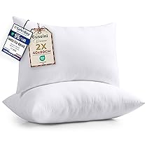 Utopia Bedding Set di 2 Cuscini, 40 x 80 cm Imbottitura per Cuscini, Cuscini Divano, Cuscino Interno (Bianco)