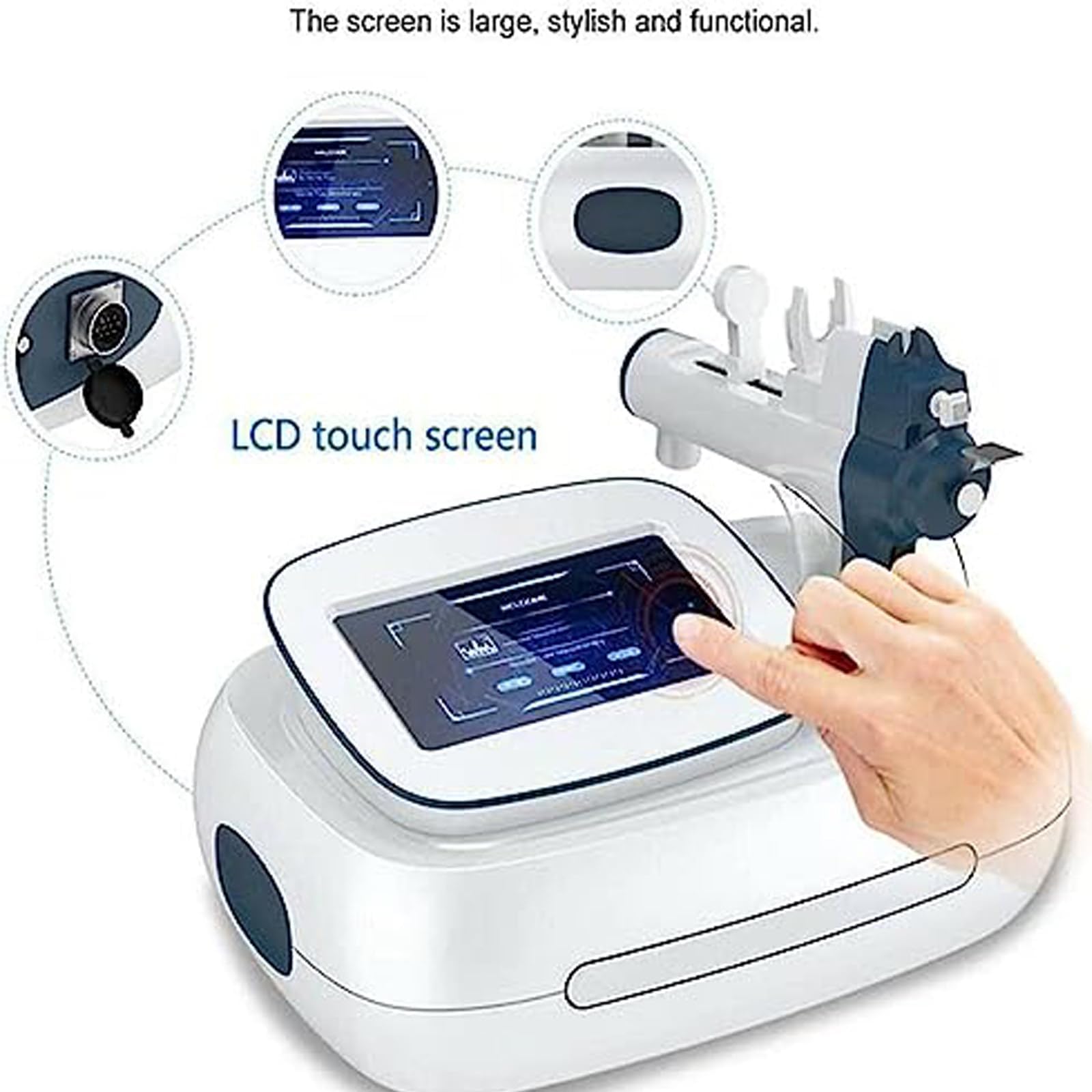Pistolet do mezoterapii Urządzenie Hydrafacial - Profesjonalny 9-igłowy wtryskiwacz do odmładzania skóry, głębokiego nawilżenia, wzmocnienia kolagenu w domu, wyniki salonu piękności