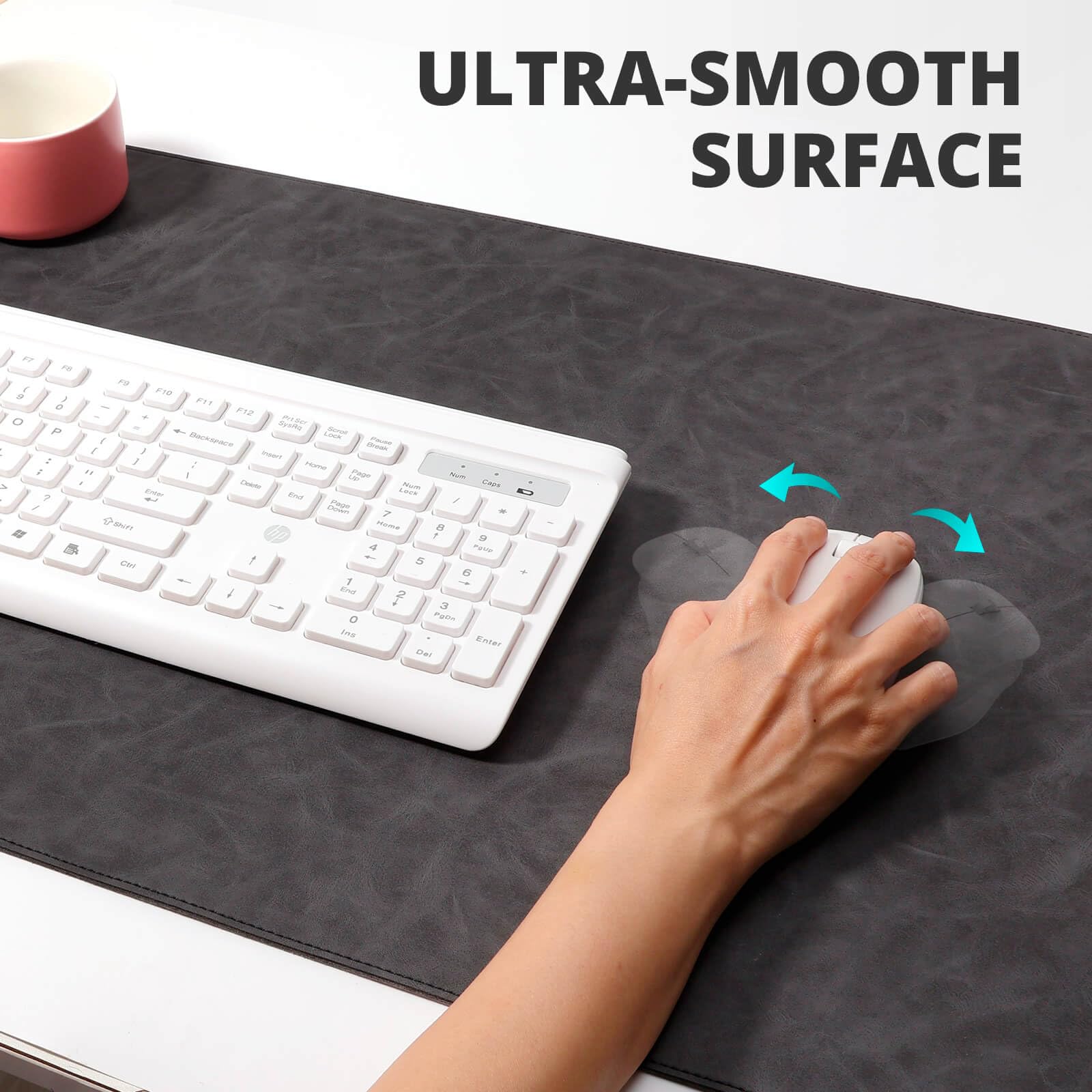 Tappetino magnetico per scrivania con ricarica wireless, tappetino da scrivania per ufficio con caricabatterie wireless, tappetino per mouse grande impermeabile e resistente ai graffi,