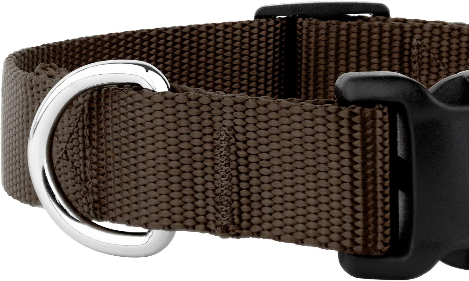 Country Brook Petz - Everyday Nylon Dog Collar and Leash - 10+ Warm Colors (3/4 Inch, Small, Brown)