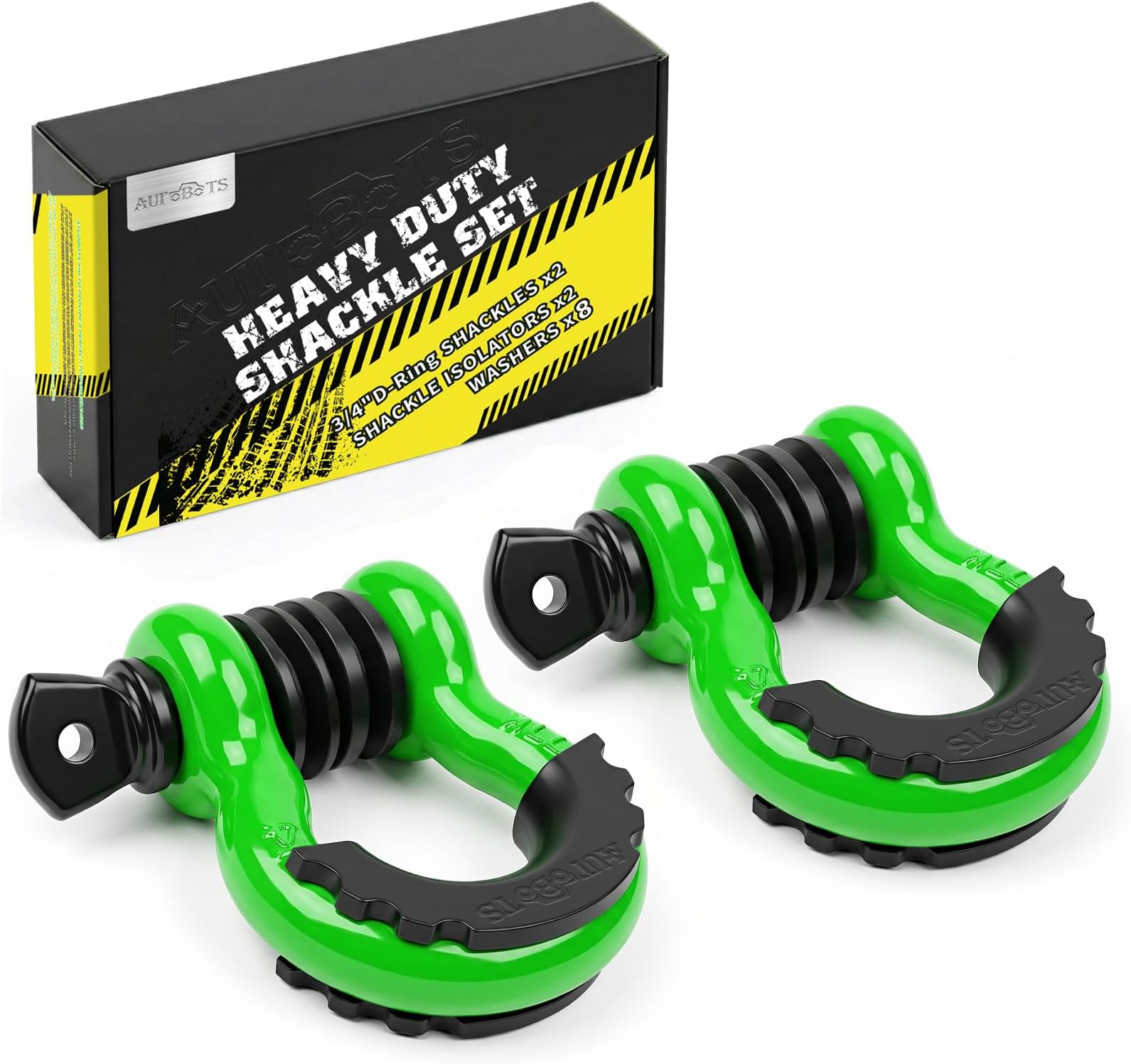 AUTOBOTS D Ring Shackles 3/4" for Jeep Truck Towing and Off-Road Recovery