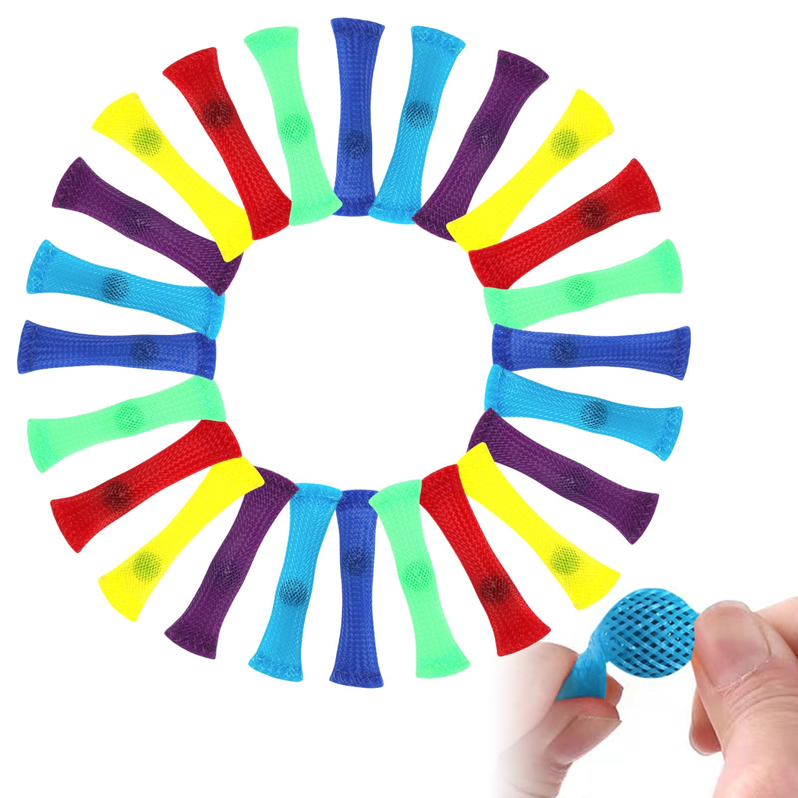 24 Pack Fidget Toys for Sensory Anxiety Marble Mesh Fidget Toy Set for ADHD School and Stress Relief