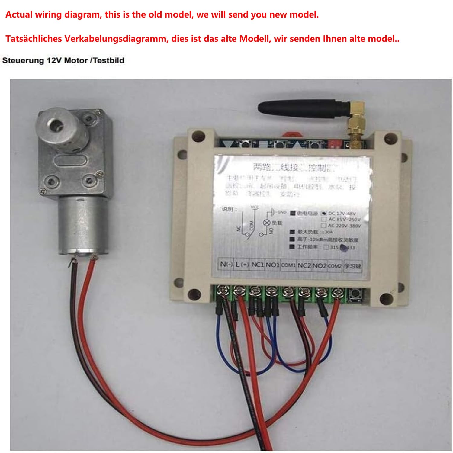 DC 12V 24V 30A linearantriebe Funkschalter mit 1 stück Fernbedienung Motor Fernschalter Hochleistungsschalter Vorwärts- und rückwärtsstopp-Controller Aufwärts und Abwärtsstopp manuelle Funktion