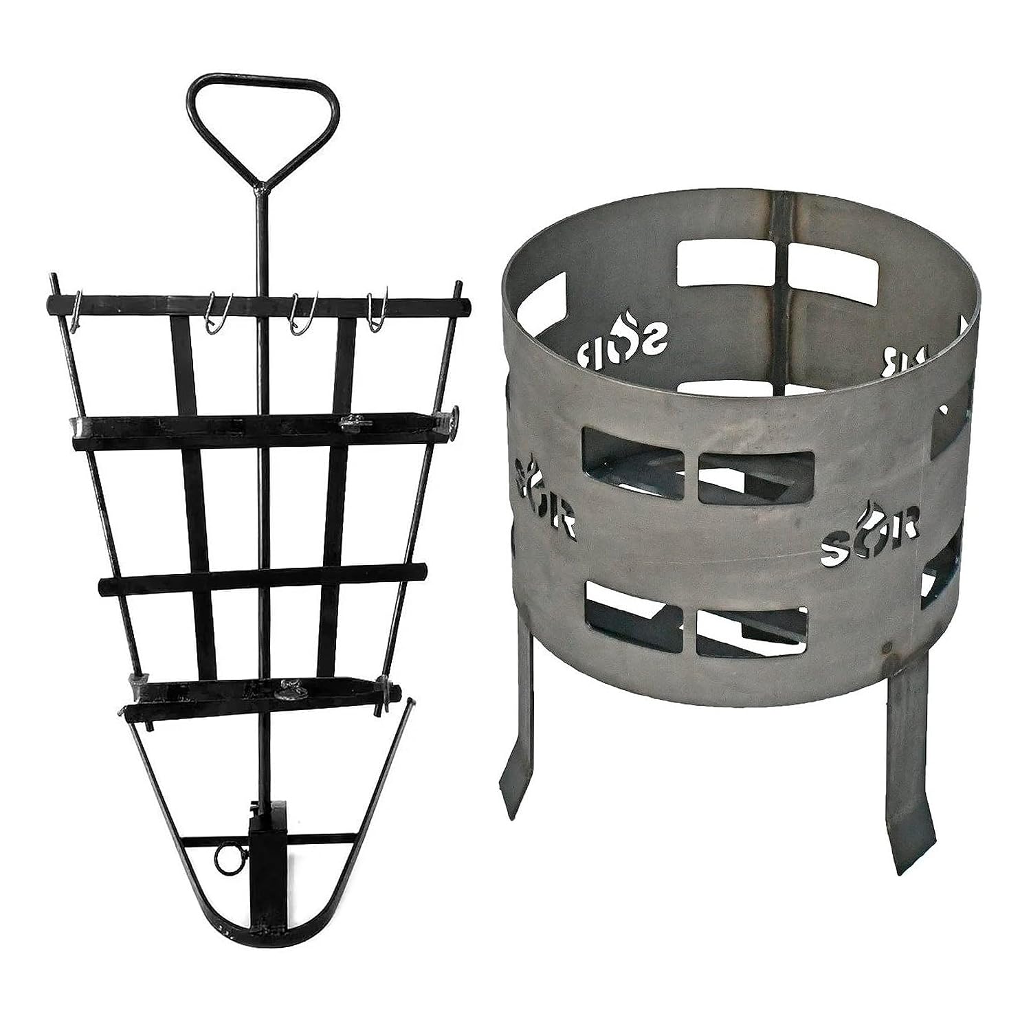 Premium Kit Argentine iron asado brasero parrilla + Heavy Argentinian /parrilla estaca bbq asado asador.