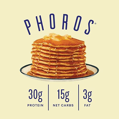 Miniatura 4 de Phoros Nutrition - Mezcla de proteína para panqueques y waffles proteicos, 1.06 onzas de proteínas, baja en carbohidratos, alta proteína, apta para