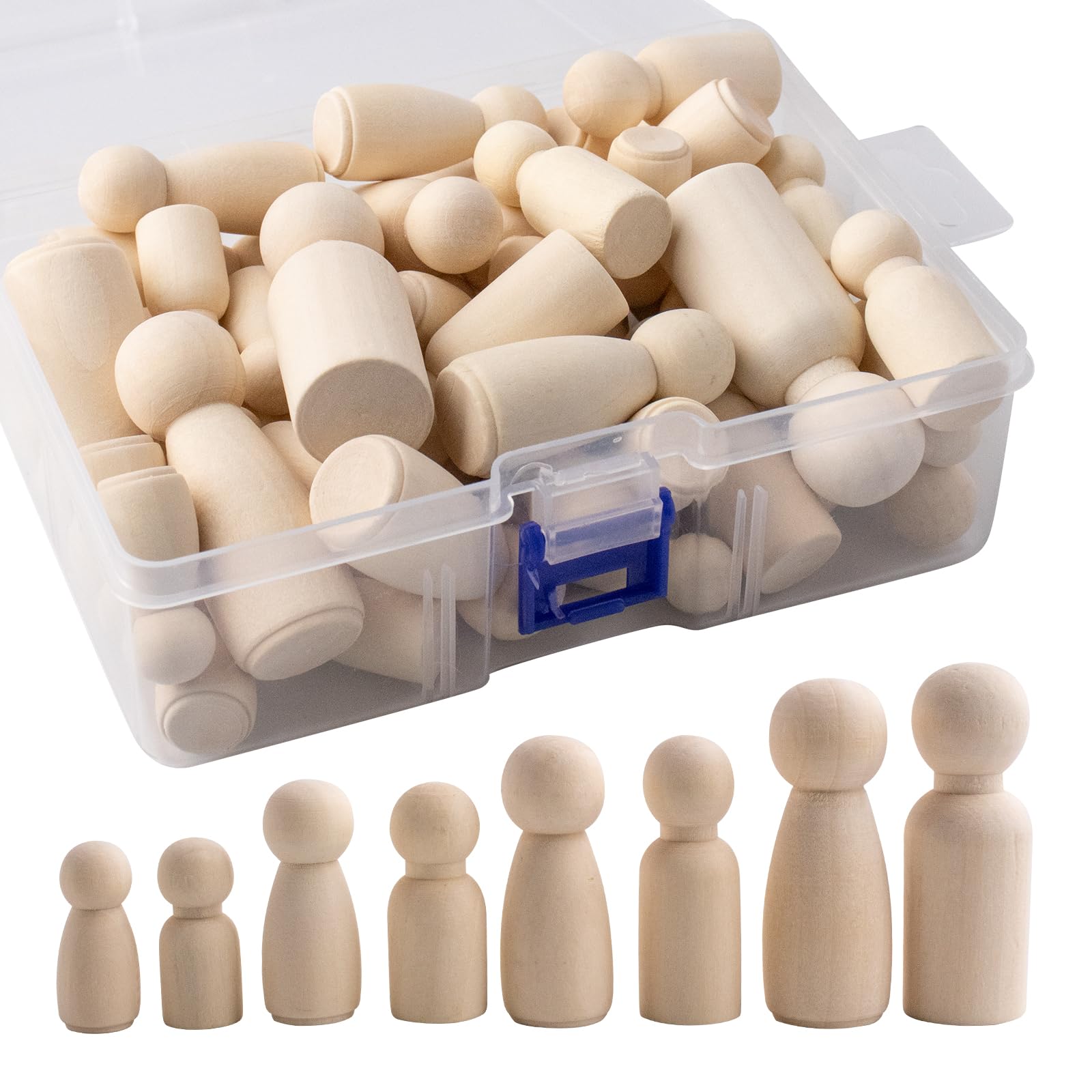 50 stuks houten figuren om te beschilderen, houten figuren poppen 50 stuks houten figuren om te beschilderen, houten figuren poppen