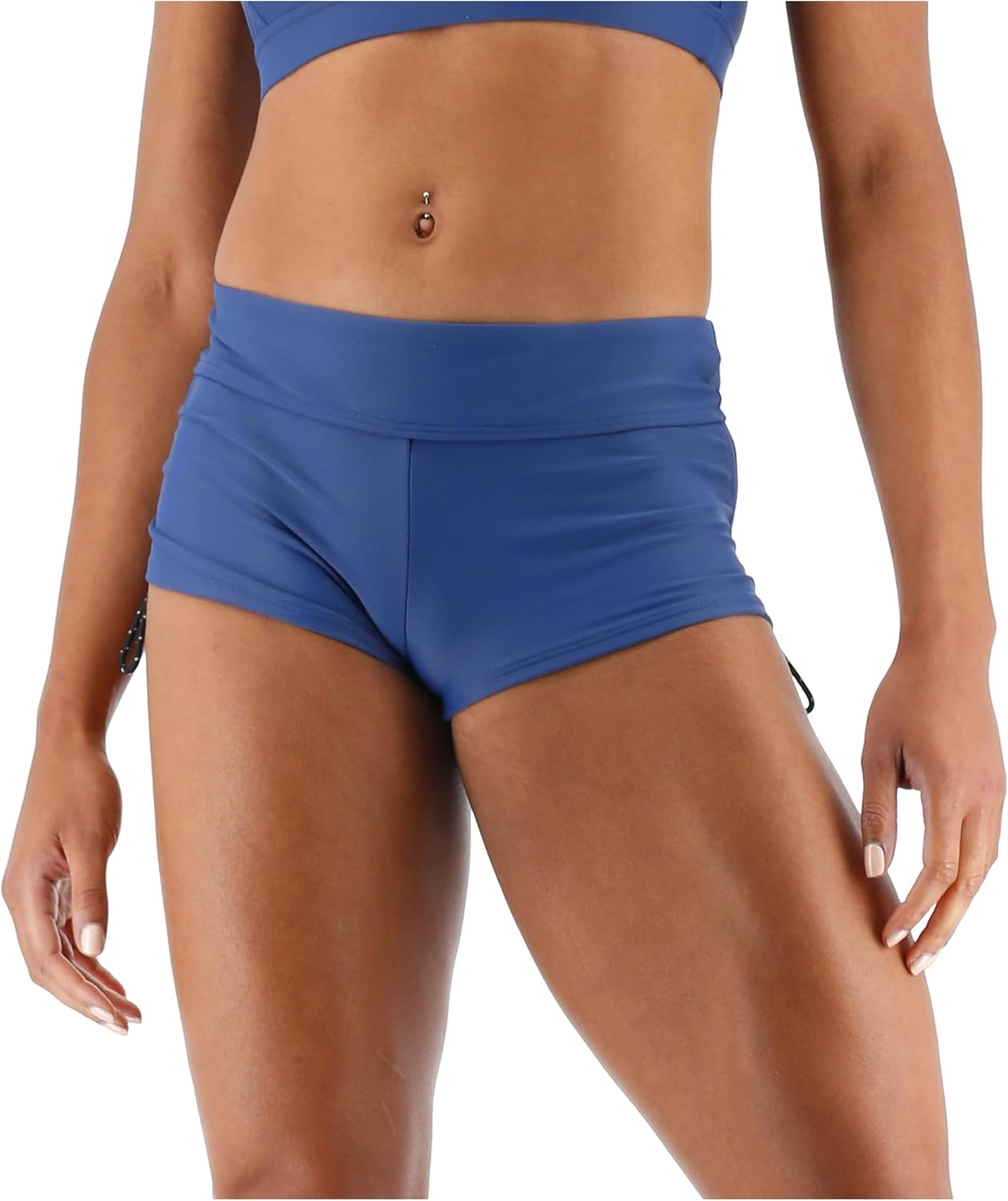 TYR Women's Standard Della Boyshort for Swimming, Yoga, Fitness, and Workout,