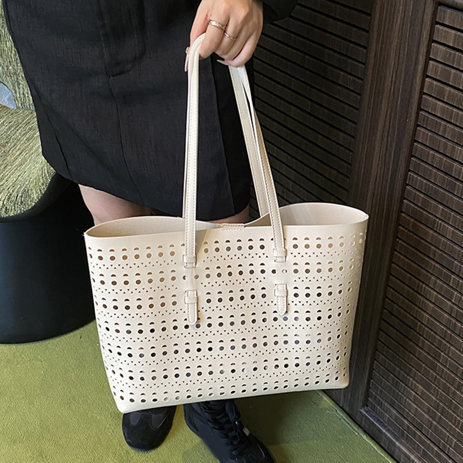 Borsa a Tracolla Leggera in PU Cava per Professionisti pendolari di Lavoro spaziosi con Tasche Multiple e pendolari quotidiani Resistenti allo Strappo