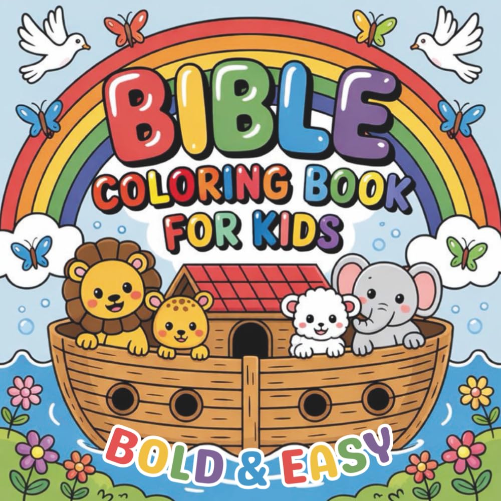 Easy and Bold Coloring Book for Christians: Simple Christian Coloring Book for Kids with Faith-Based Bible Designs for Relaxation, Learning & Fun: Fun ... - Big, Simple Pictures for Little Hands