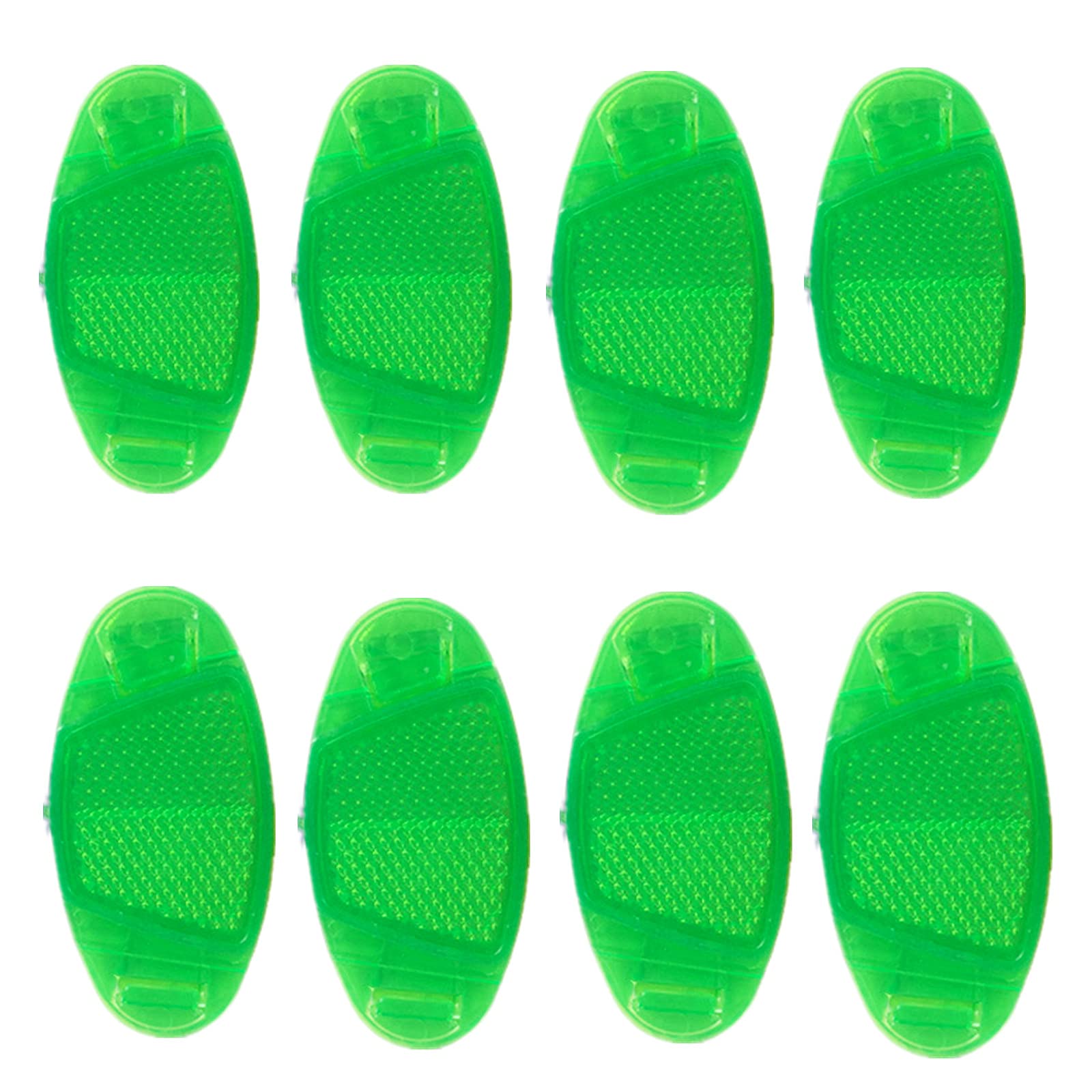 8 pcs Bicycle Wheel Mountain Bike Accessories Signage Decoration Safe Warning Green Oval Reflector Bicycle Spoke