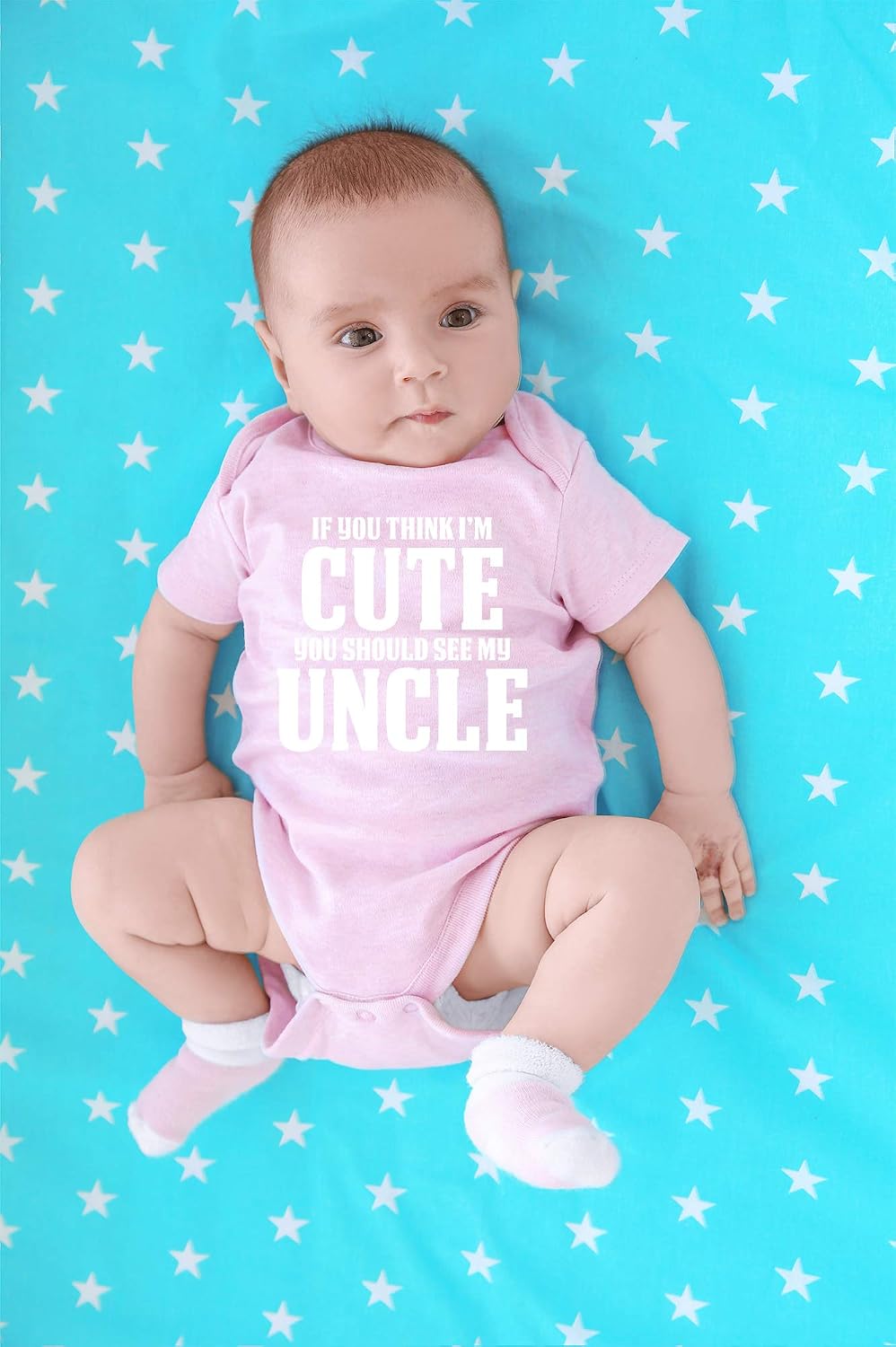 CBTwear If You Think I'm Cute You Should See My Uncle Baby Bodysuit - Cute Girl Boy Newborn Humor Clothes