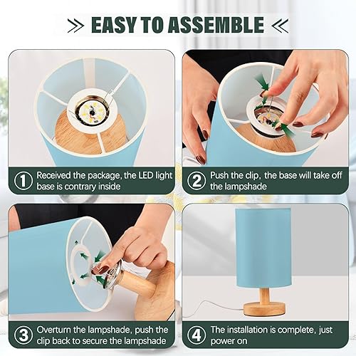 Miniatura 4 de Lámpara de noche guardería luz nocturna moderna SkyBlue lámpara para niños mesita de noche lampara de mesa Noche