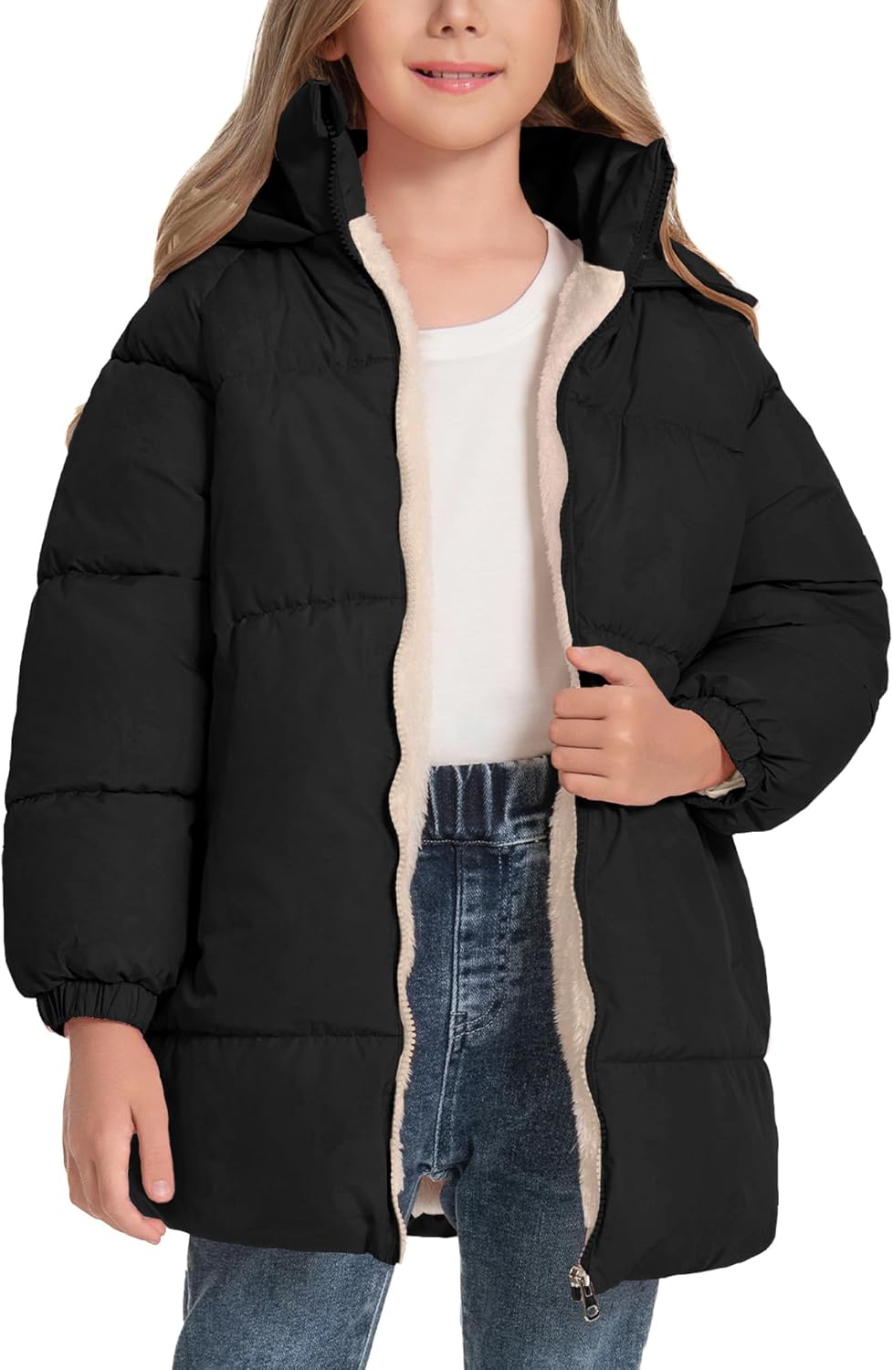 Manteau Long Hiver Parka Pour Enfant Avec Capuche