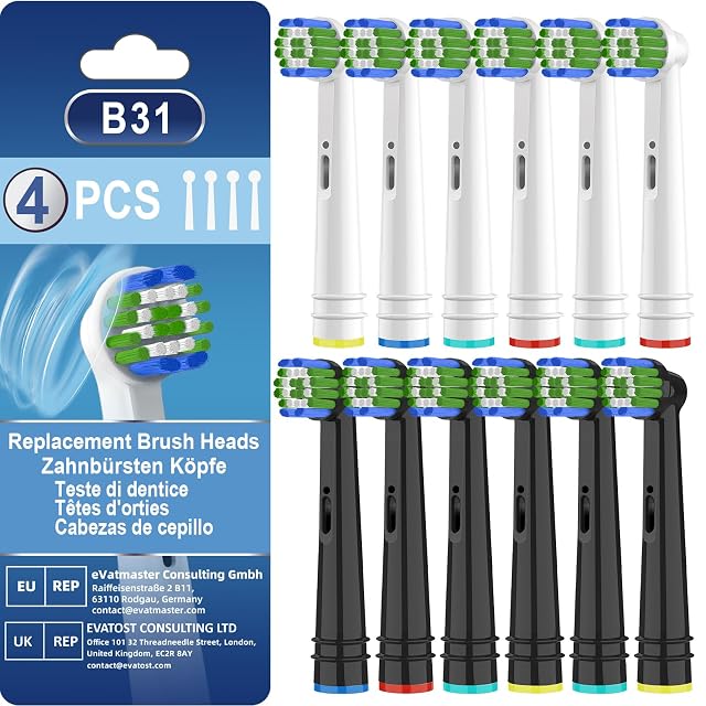 Replacement Toothbrush Heads Compatible with Oral B Braun 12 Pack Professional Electric Toothbrush Heads Compatible with Oral B