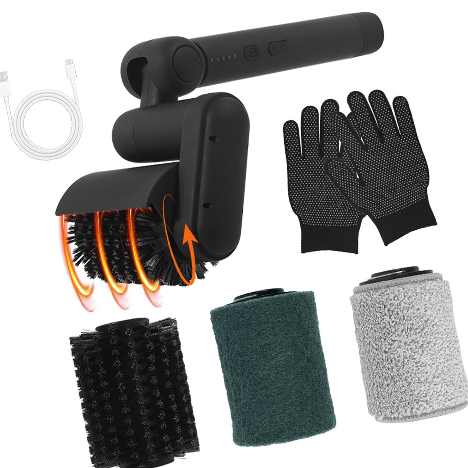 MALSSE Electric Grill Brush Rechargeable, BBQ Grill Brush for Outdoor Grills Automatic Grills Cleaning Brushes for Camping Waterproof Cleaner for Bbq Grates