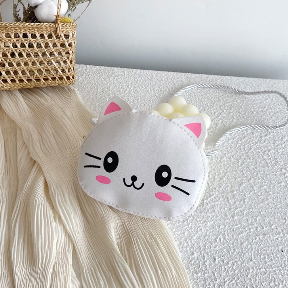 Uroczy kot torba crossbody dziecięce mini torebki dziewczęce skóra PU mała torba na ramię torby crossbody portmonetka portfel