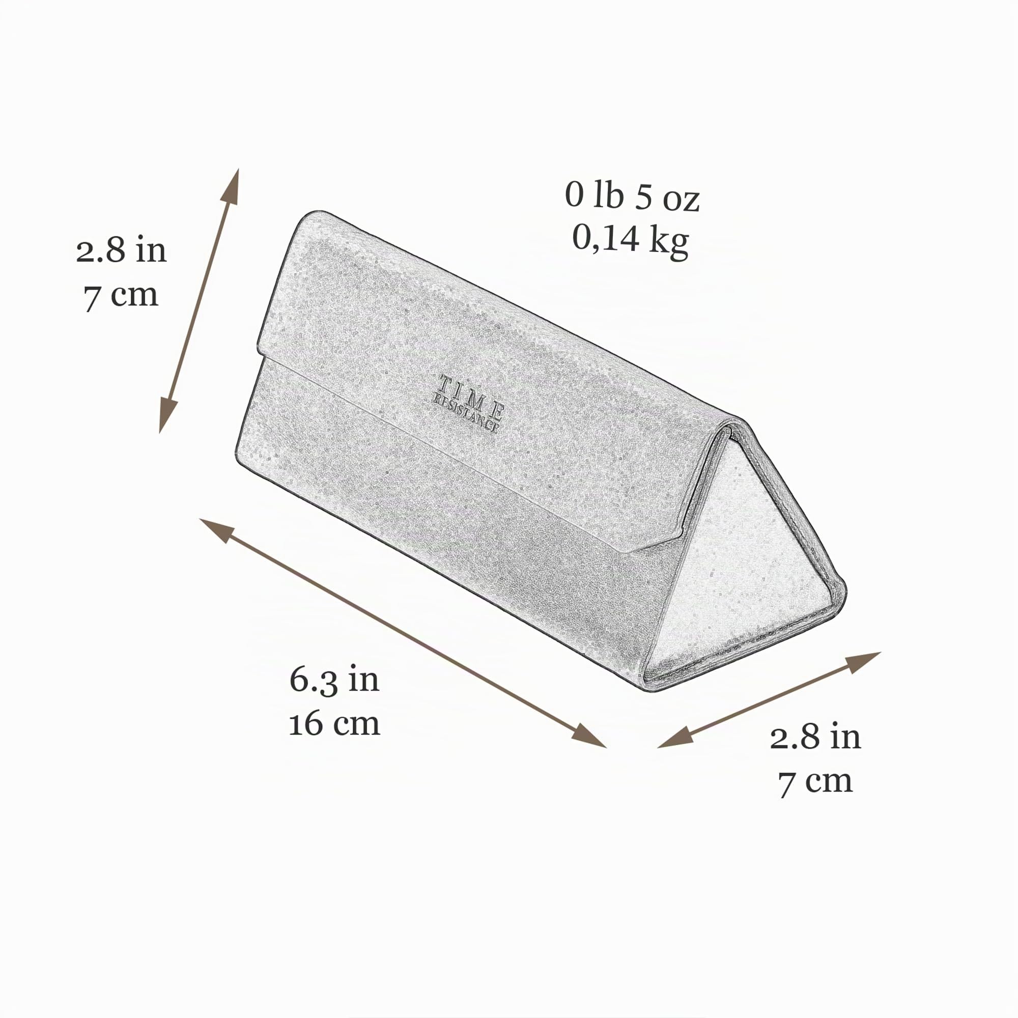 Time Resistance Brillenetui aus Leder – Hartschalen Etui für Brillen – Sonnenbrillen Etui mit Magnetverschluss – Brillenhalter handgefertigt in Italien